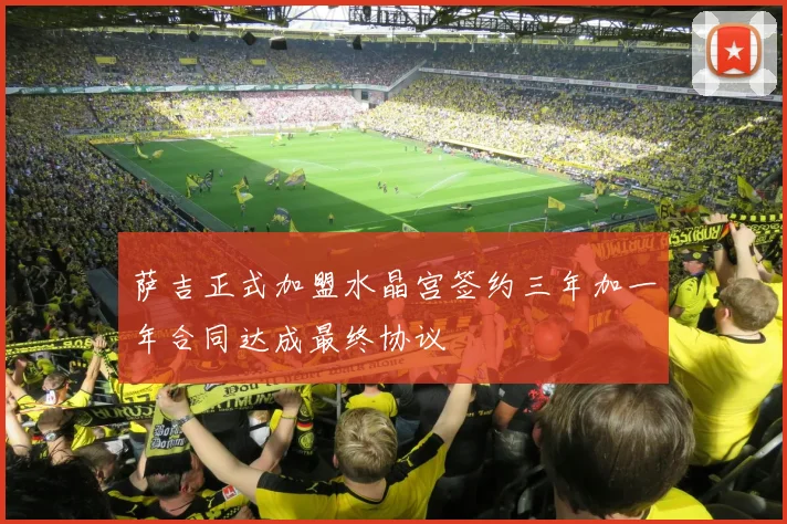 萨吉正式加盟水晶宫签约三年加一年合同达成最终协议